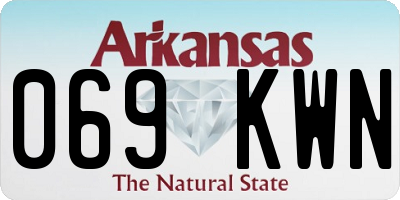 AR license plate 069KWN