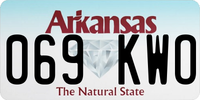AR license plate 069KWO