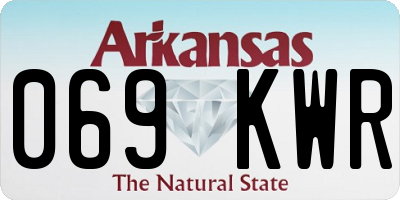 AR license plate 069KWR