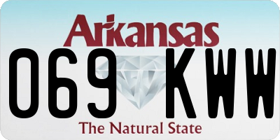 AR license plate 069KWW