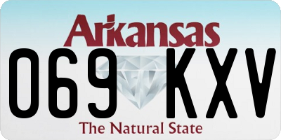 AR license plate 069KXV