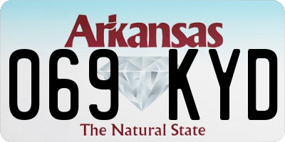 AR license plate 069KYD