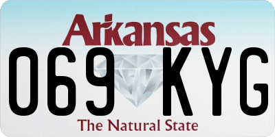 AR license plate 069KYG