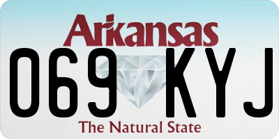 AR license plate 069KYJ