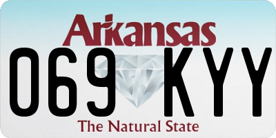 AR license plate 069KYY