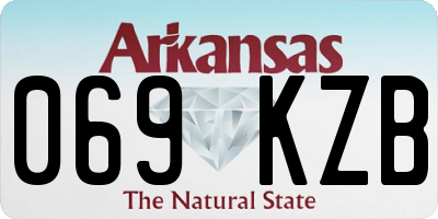 AR license plate 069KZB