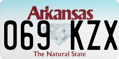 AR license plate 069KZX