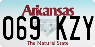 AR license plate 069KZY