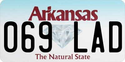AR license plate 069LAD