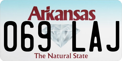 AR license plate 069LAJ