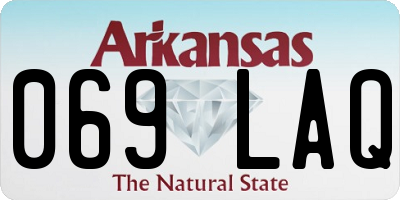 AR license plate 069LAQ