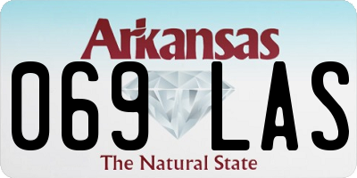 AR license plate 069LAS