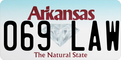 AR license plate 069LAW