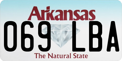AR license plate 069LBA
