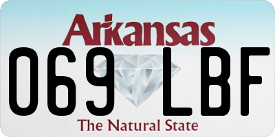 AR license plate 069LBF