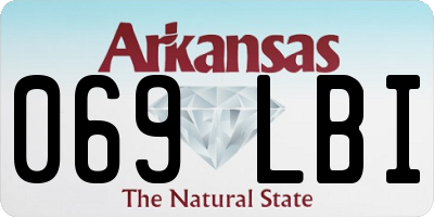 AR license plate 069LBI