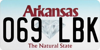 AR license plate 069LBK