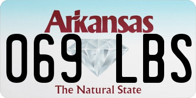 AR license plate 069LBS
