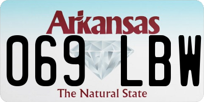 AR license plate 069LBW
