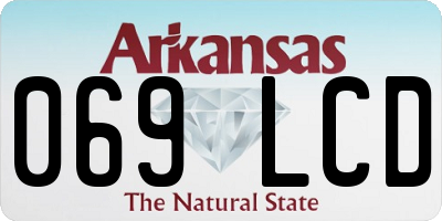 AR license plate 069LCD