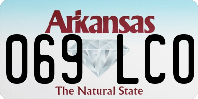 AR license plate 069LCO