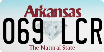 AR license plate 069LCR