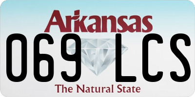 AR license plate 069LCS