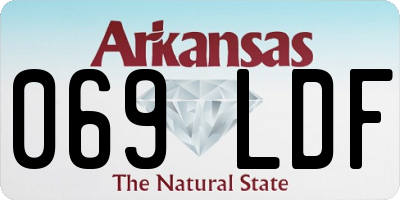 AR license plate 069LDF