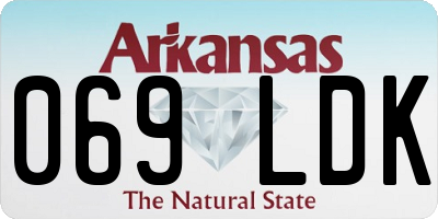 AR license plate 069LDK