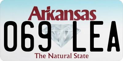 AR license plate 069LEA