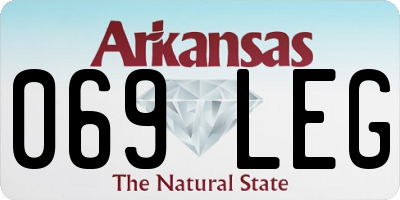 AR license plate 069LEG