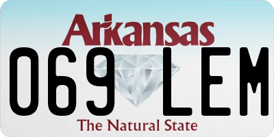 AR license plate 069LEM