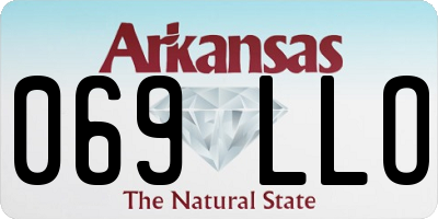 AR license plate 069LLO