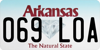 AR license plate 069LOA