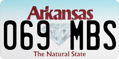 AR license plate 069MBS