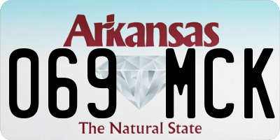 AR license plate 069MCK