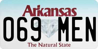 AR license plate 069MEN