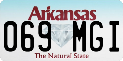 AR license plate 069MGI