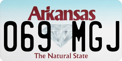 AR license plate 069MGJ