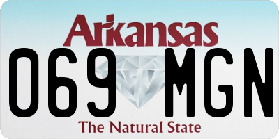 AR license plate 069MGN