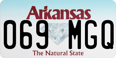 AR license plate 069MGQ