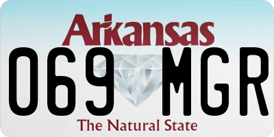 AR license plate 069MGR