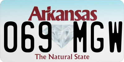 AR license plate 069MGW