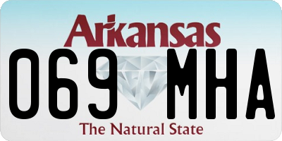 AR license plate 069MHA