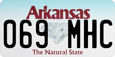 AR license plate 069MHC