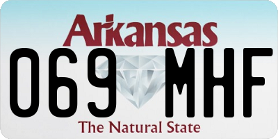 AR license plate 069MHF