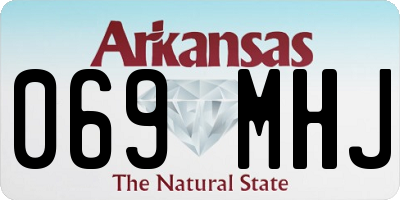 AR license plate 069MHJ
