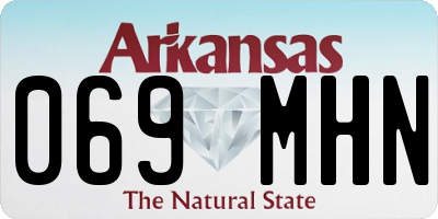 AR license plate 069MHN