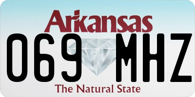 AR license plate 069MHZ