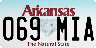 AR license plate 069MIA